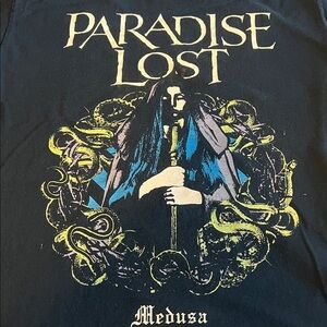 Paradise Lost Medusa Graphic TShirt Black Estimated Size Medium